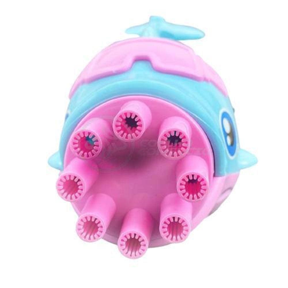 Golfinho Bolhudo Bolhas Sabão Criança Infantil Azul E Rosa 3