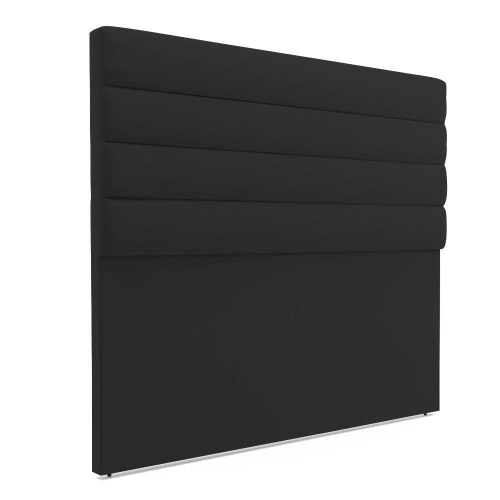 Cabeceira Para Cama Box Casal 140 Cm Veludo Preto