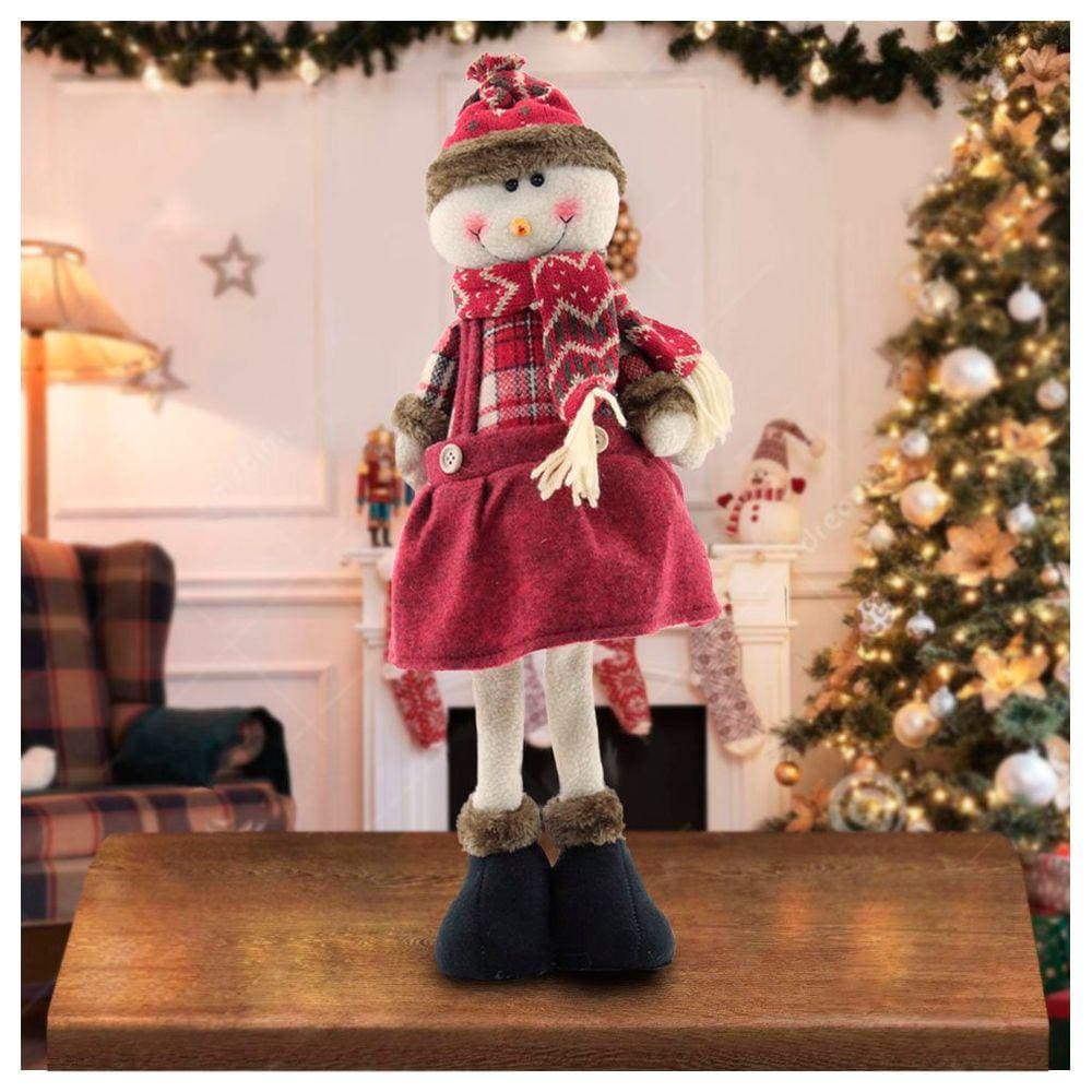 Boneco De Neve Decoração Natal Em Tecido 50cm