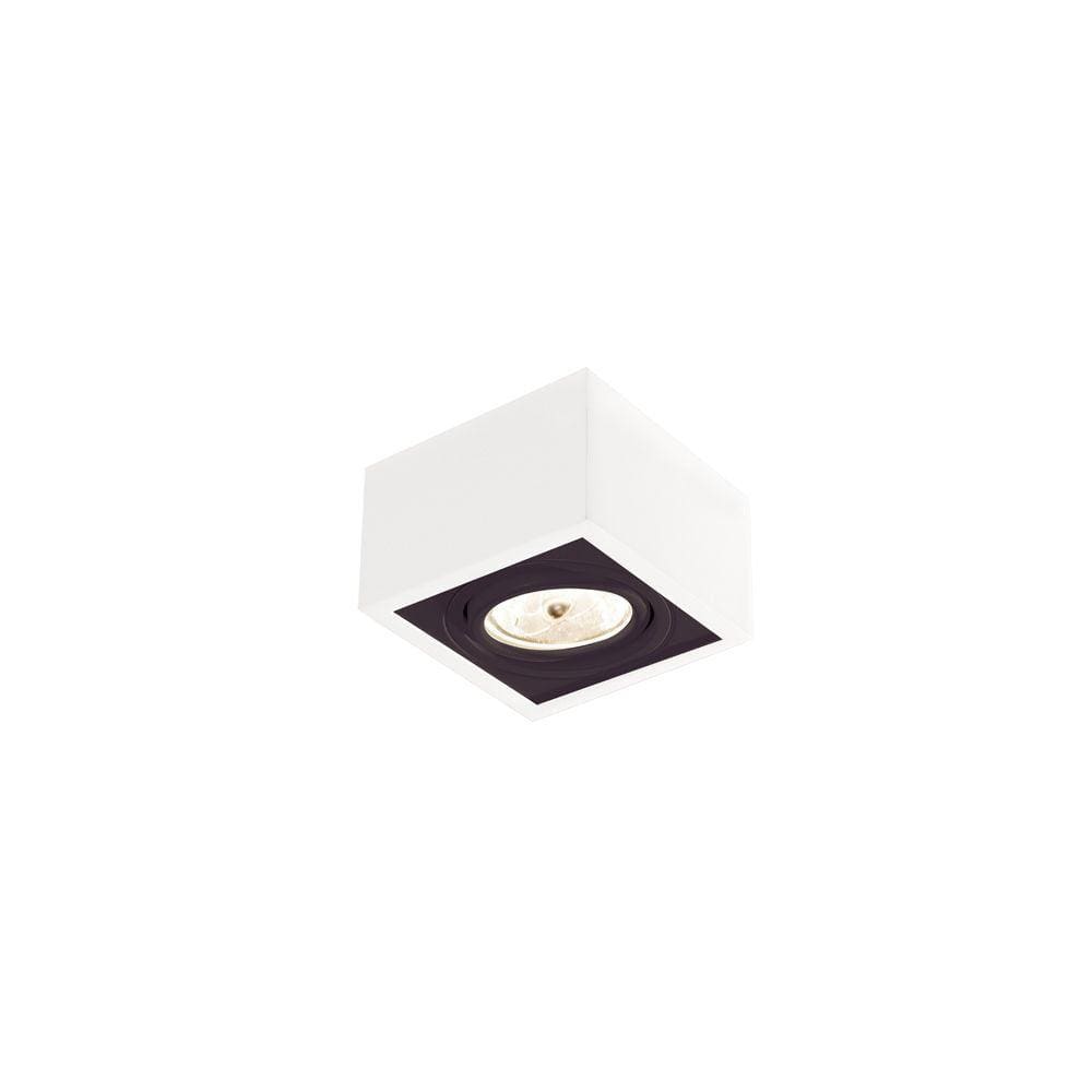 Spot de Sobrepor Newline Box Par 20 E27 Bivolt Branco e Preto