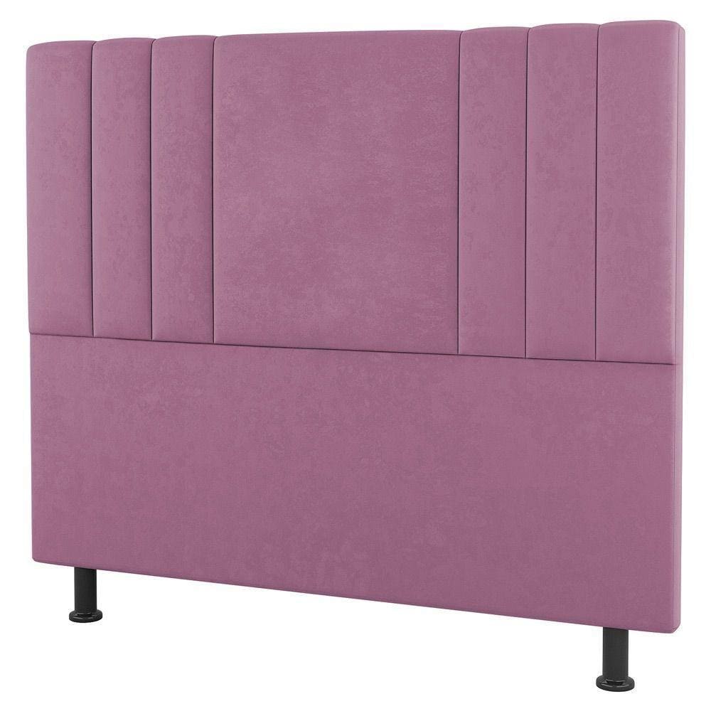 Cabeceira Cama Box Casal Grace 140cm Suede Rosa - Abmaza