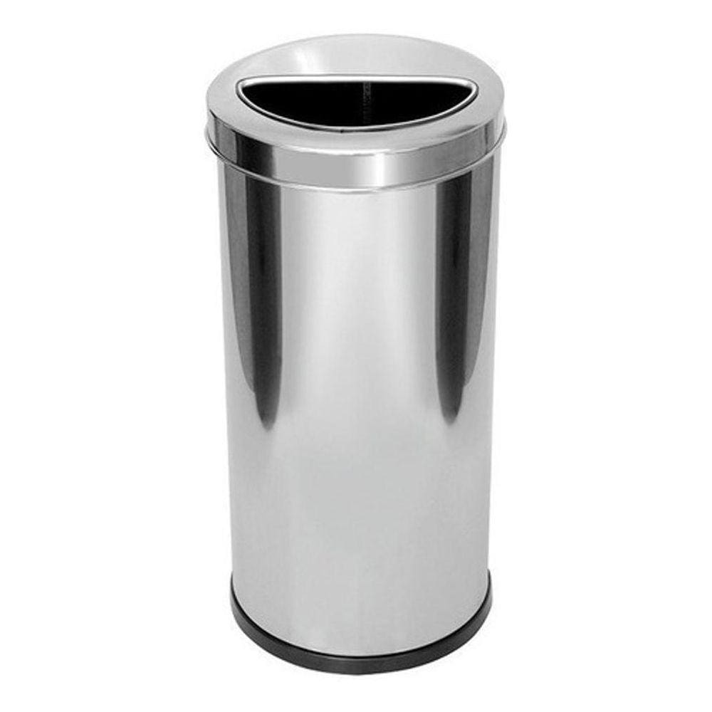 Lixeira Inox 50 Litros Com Aro Meia Lua