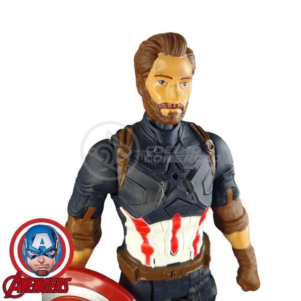 Brinquedo Boneco Vingadores Capitão America 29Cm