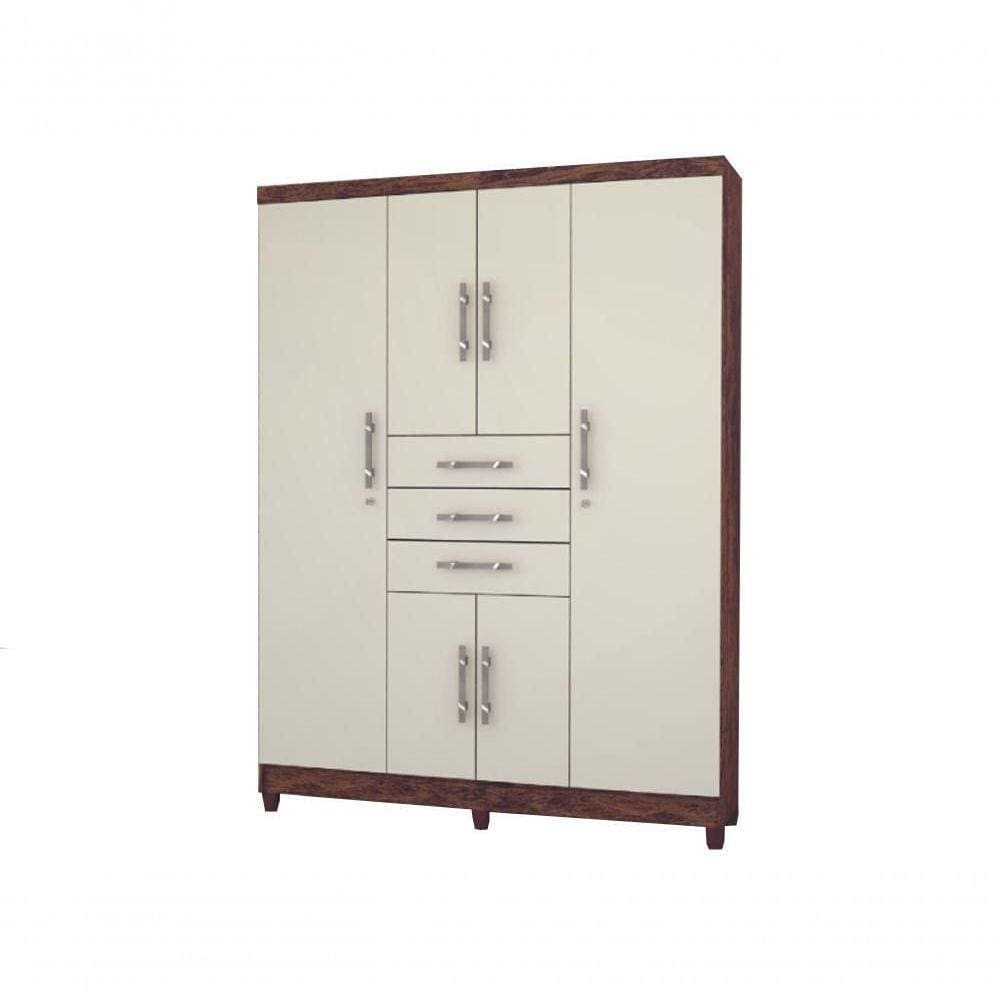Guarda Roupa Taurus Imperial Imbuia Rustico/Champanhe