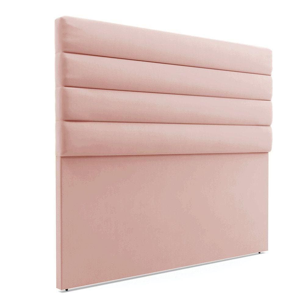Cabeceira Para Cama Box Queen 160 Cm Veludo Rose
