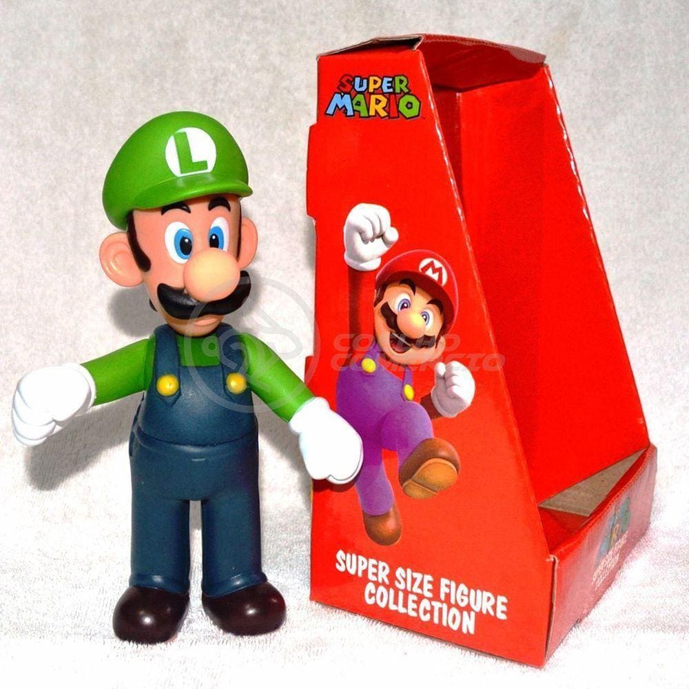Boneco Luigi Grande Super Size 23Cm - Super Mario