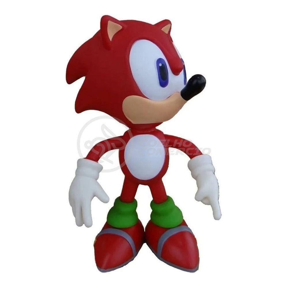 Boneco Sonic Red Vermelho Grande Super Size 23Cm - Sonic