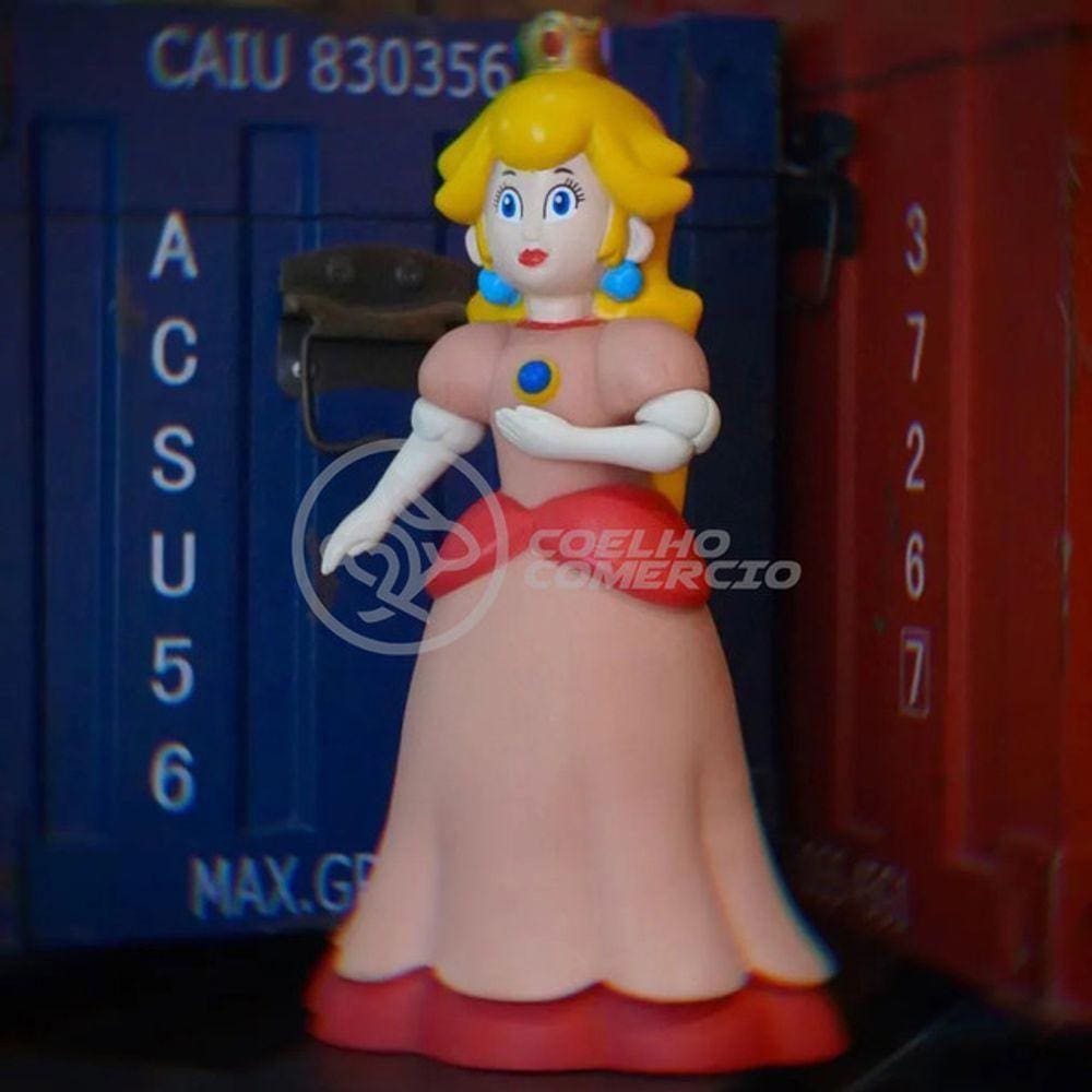 Boneco Princesa Peach Toadstool Super Size 23Cm - Mario