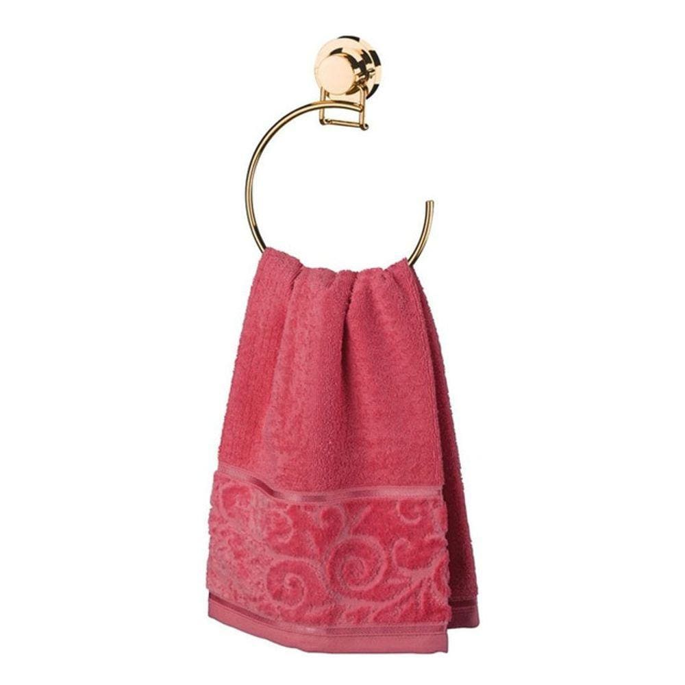 Toalheiro Argola Suporte Porta Toalha Rosto Fixação Ventosa