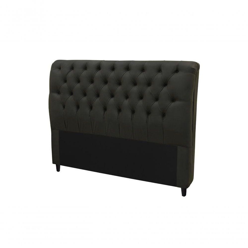 Cabeceira Queen Estofada Imperatriz Suede Marrom Chocolate