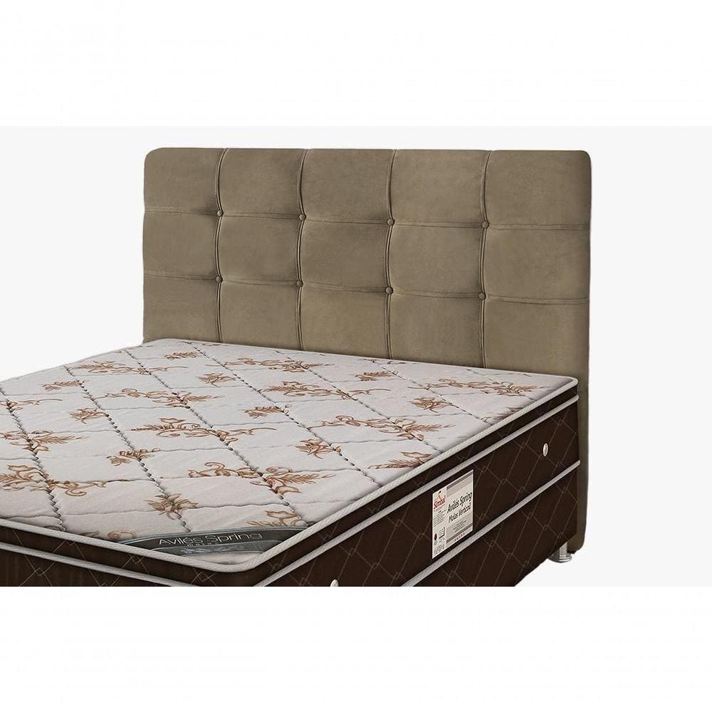 Cabeceira Para Cama Box Casal Clean 1400mm Suede Marrom