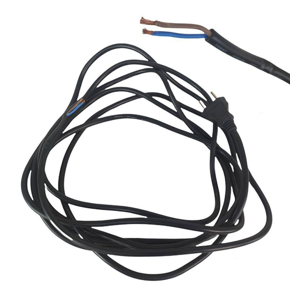 Cabo Fio Tomada 5 Metros 2x1.5 Mm Dois Pinos Cabinho Cobre