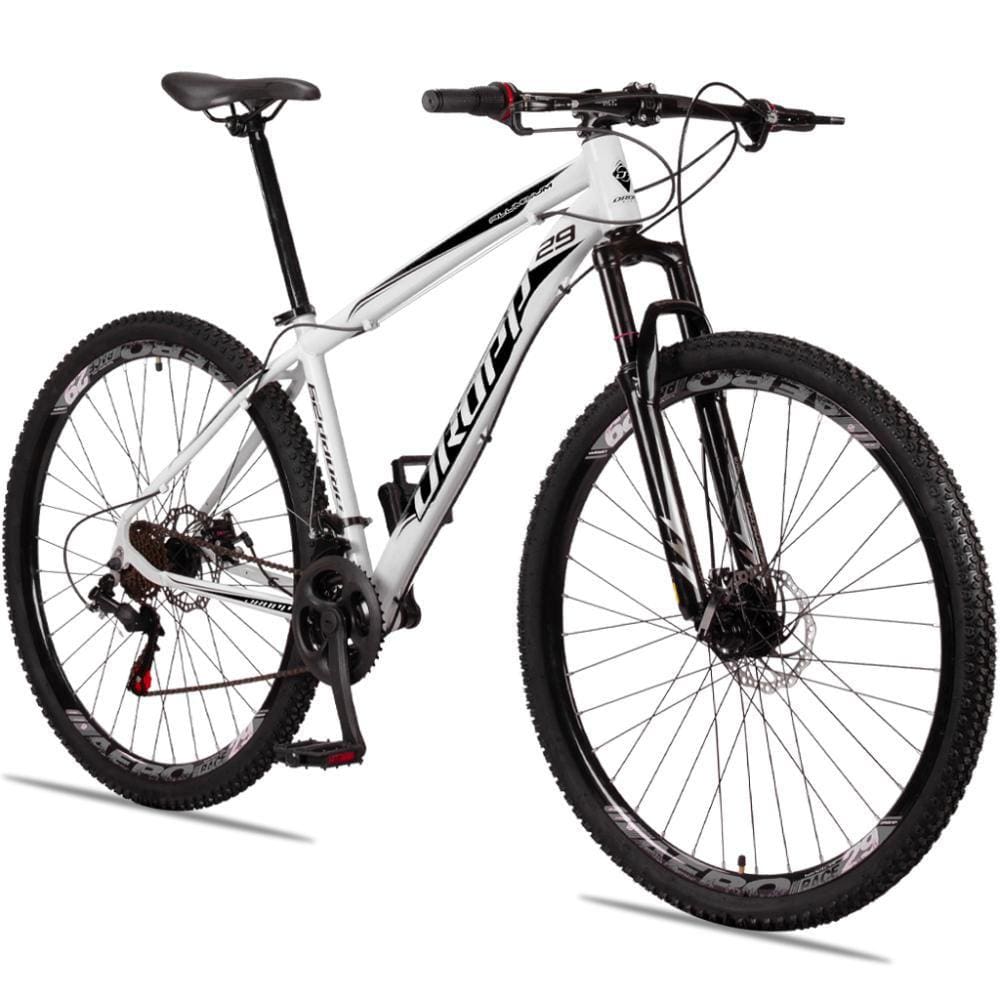 Bicicleta Dropp Aluminum T21 Aro 29 Susp. Dianteira 21 Marchas - Branco/preto