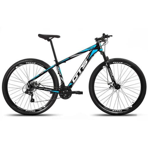 Bicicleta Alumínio Aro 29 Gts Feel Freio À Disco 21 Marchas - Azul