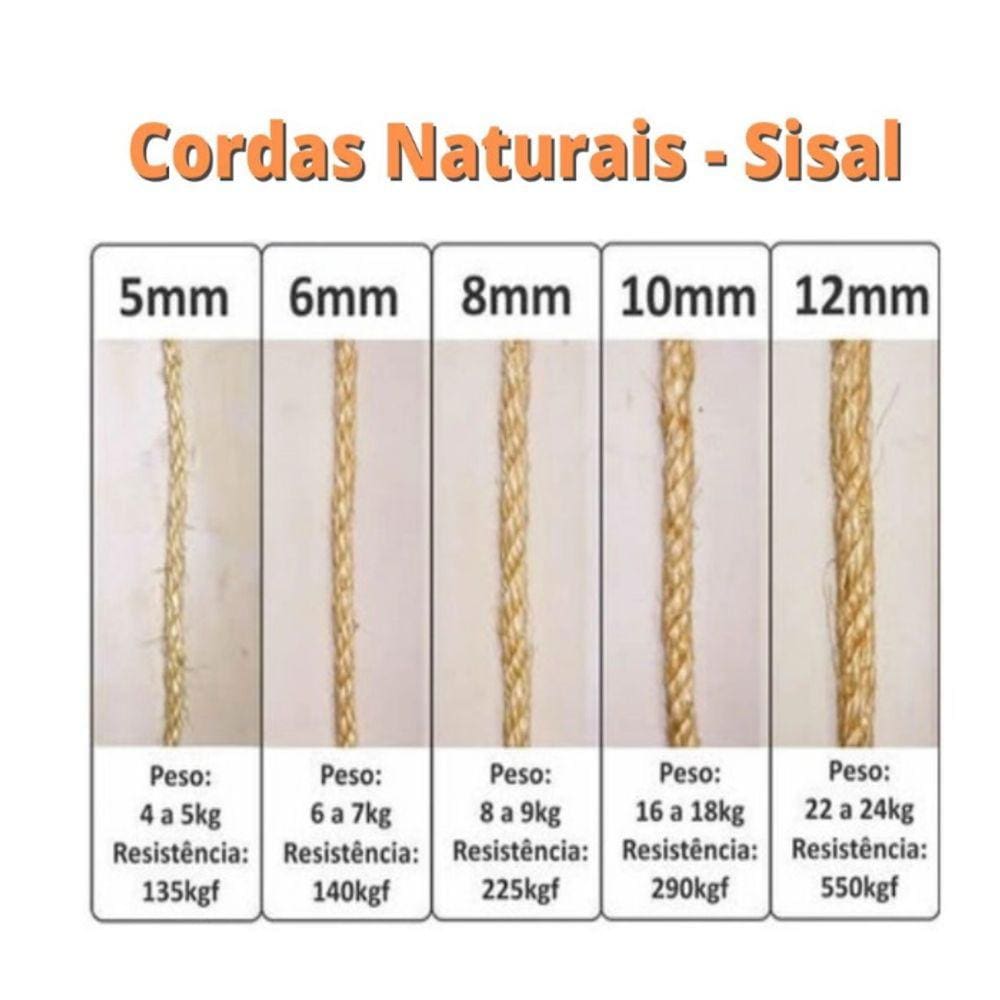 Rolo Corda De Sisal 6mm 220 Metros Arranhador Para Gatos E Artesanato Em Geral
