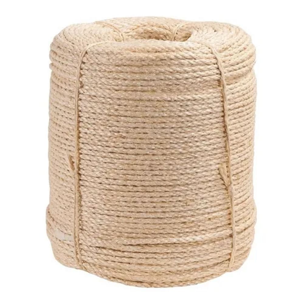 Corda Sisal 6mm 600 Mts Artesanato Decoração Construção