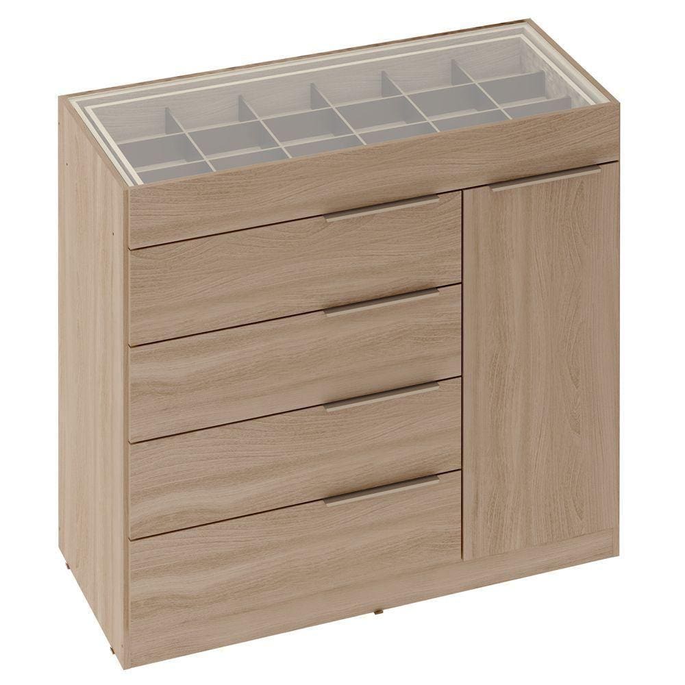 Cômoda 5 Gavetas Porta Jóia Lume Avena Touch D5130 Demartêz