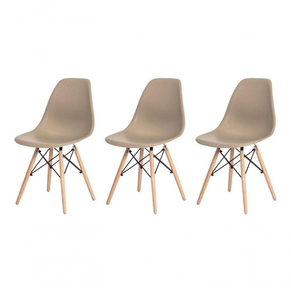 Conjunto 3 Cadeiras para Quarto Com 4 Apoios