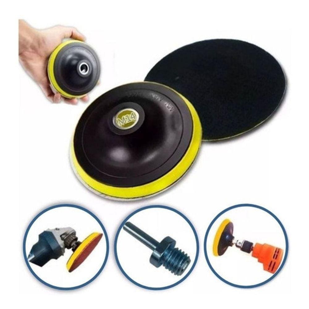 Base Disco de Lixa Auto Aderente 100mm X M14 Adaptador Furadeira - Starfer