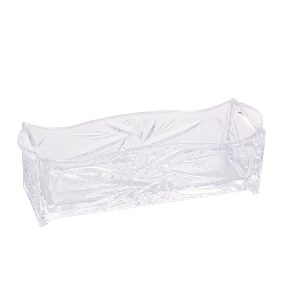 Porta Talheres de Cristal Prima Transparente 27x8cm Lyor