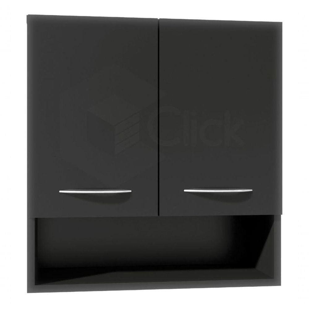Gabinete Preto 2 Portas Para Restaurante Utensilios