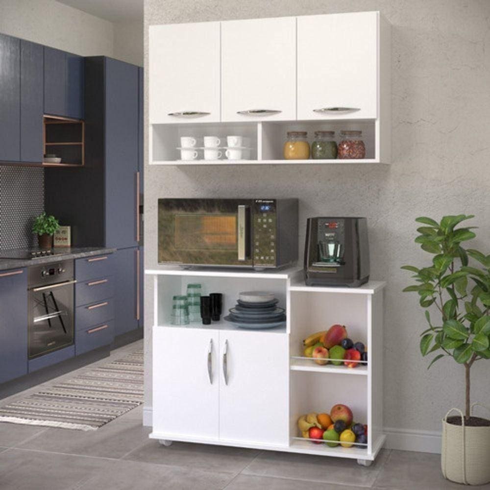 Armário + Balcão Suporte Para Lavanderia Organizador