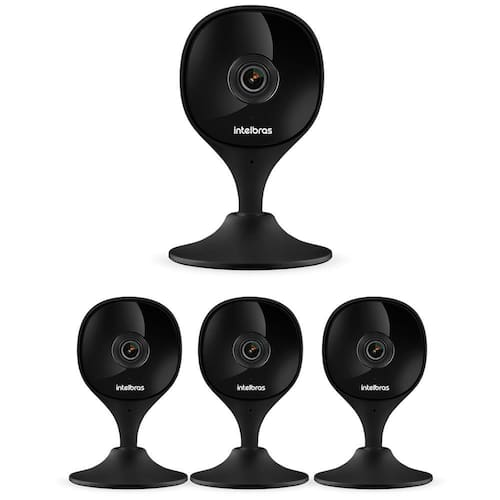 imagem-Kit 4 Câmeras Wi-Fi Inteligente Com Alarme e Armazenamento em Nuvem iMX C Black Intelbras