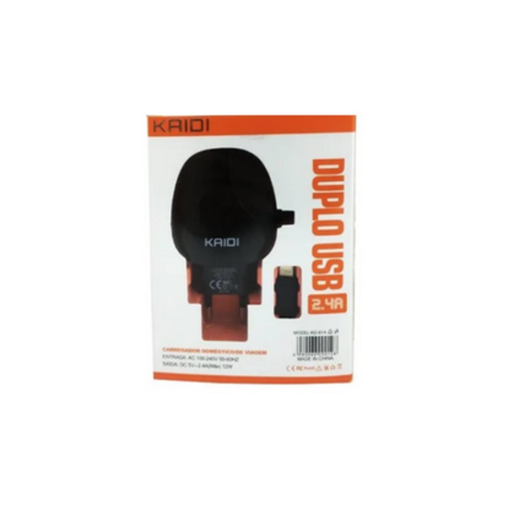 Carregador Duplo Usb lighting 2.4a Kd-81 A Kaidi.