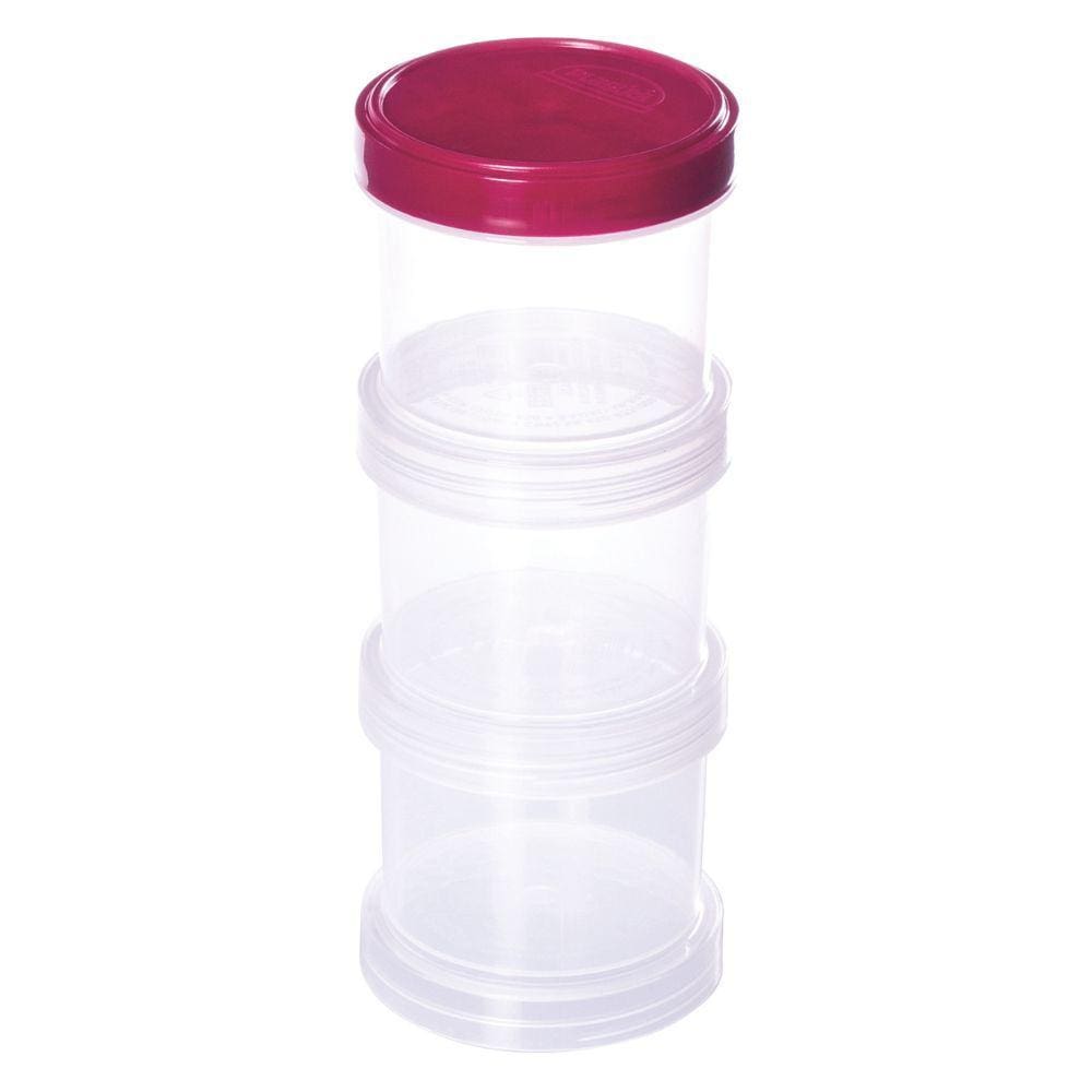Organizador porta temperos com tampa rosca 3 peças 150ml vinho floral Plasutil ref.14848