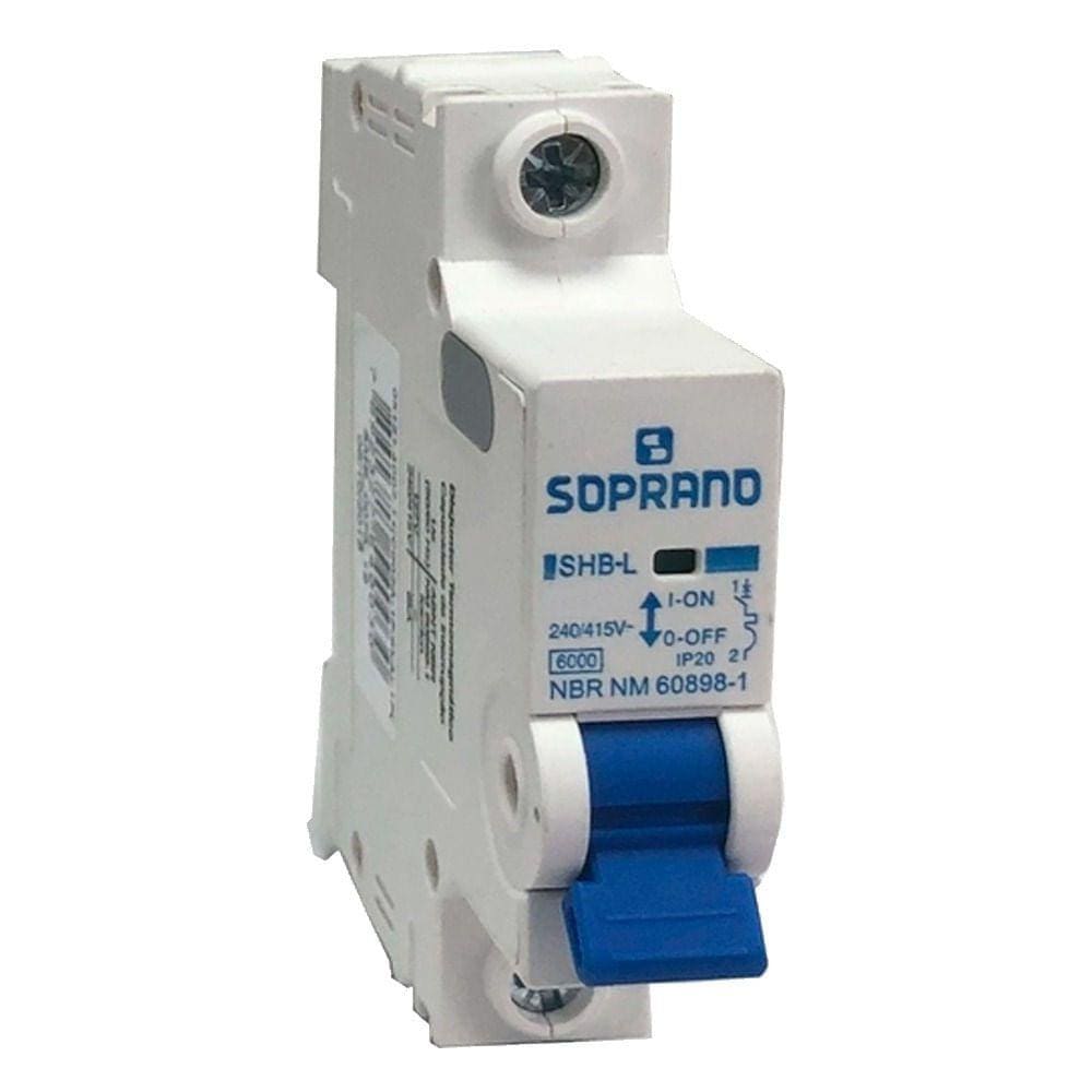 Mini Disjuntor 6kA Monopolar Padrão Copel 50A 05121.4050.11 Soprano