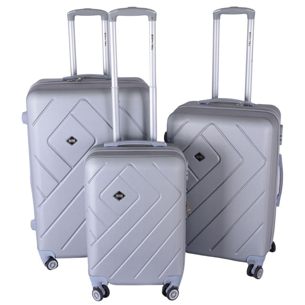 Conjunto 3 Peças Mala Viagem P 10kg + M 23Kg + G 30Kg Madri 360 Graus MD2230