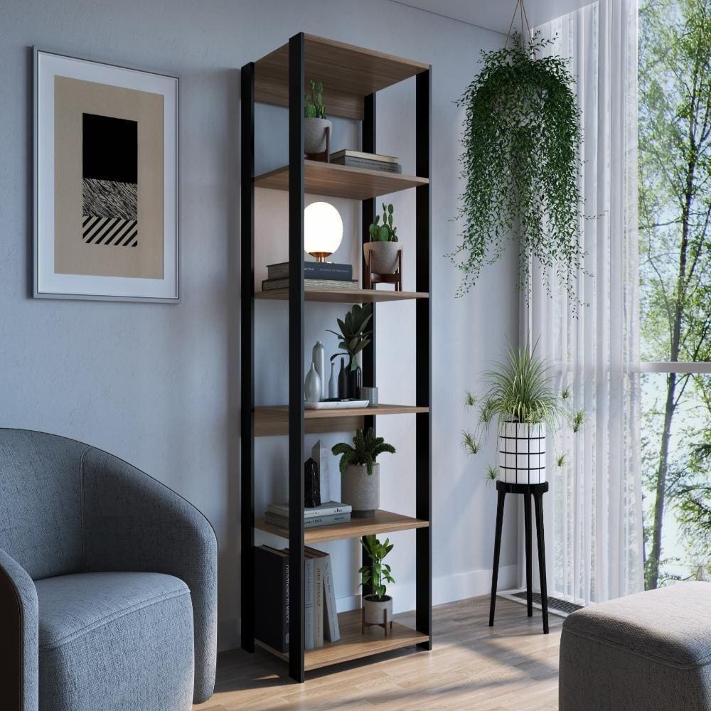 Guarda Roupa Quarto Solteiro Casal Prateleiras Preto Marrom
