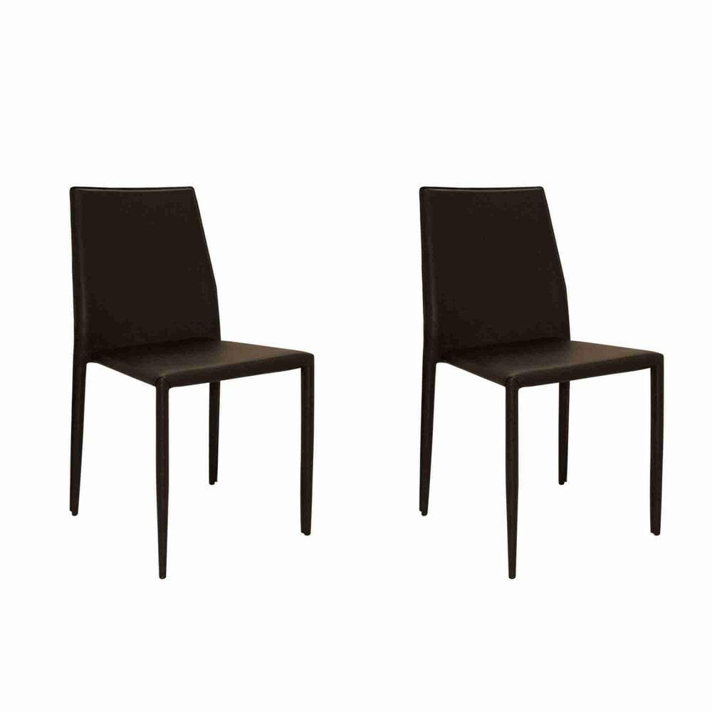 Kit 2 Cadeiras Revestimento PVC Amanda Rivatti Móveis Marrom