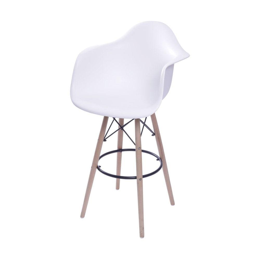 Banqueta Pp Com Braço Dkr OR Design Branco