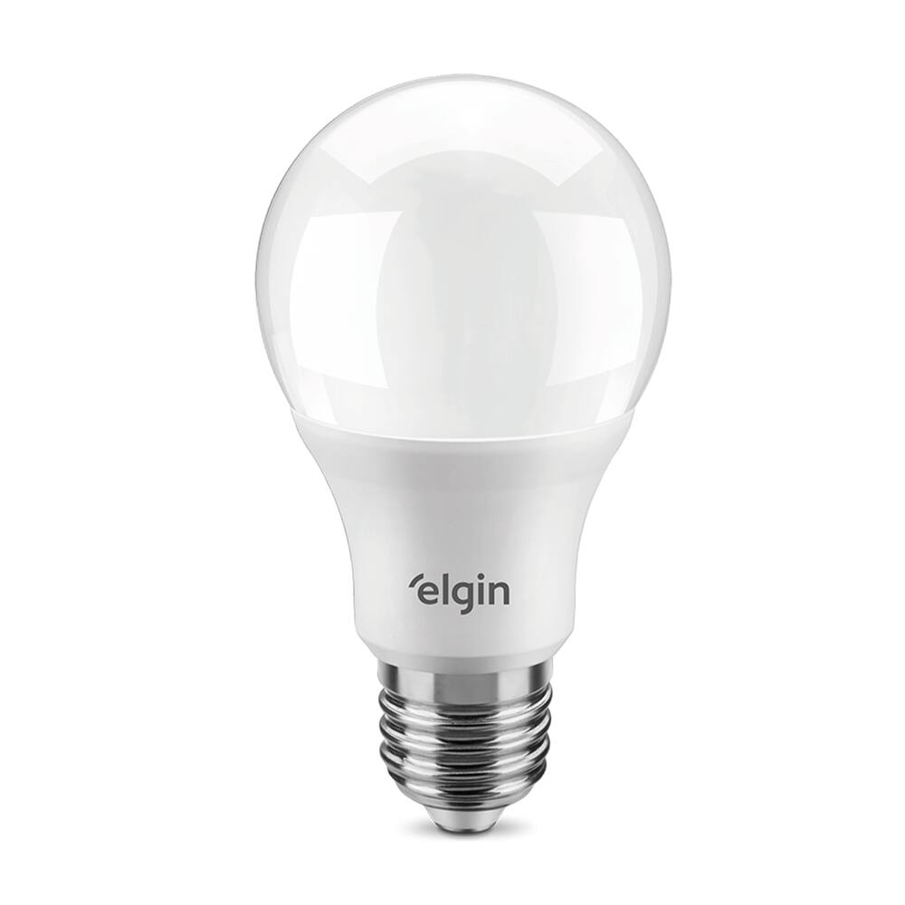 Lâmpada Led Elgin Bulbo 9W A60 E27 Bivolt 3000K Luz Quente