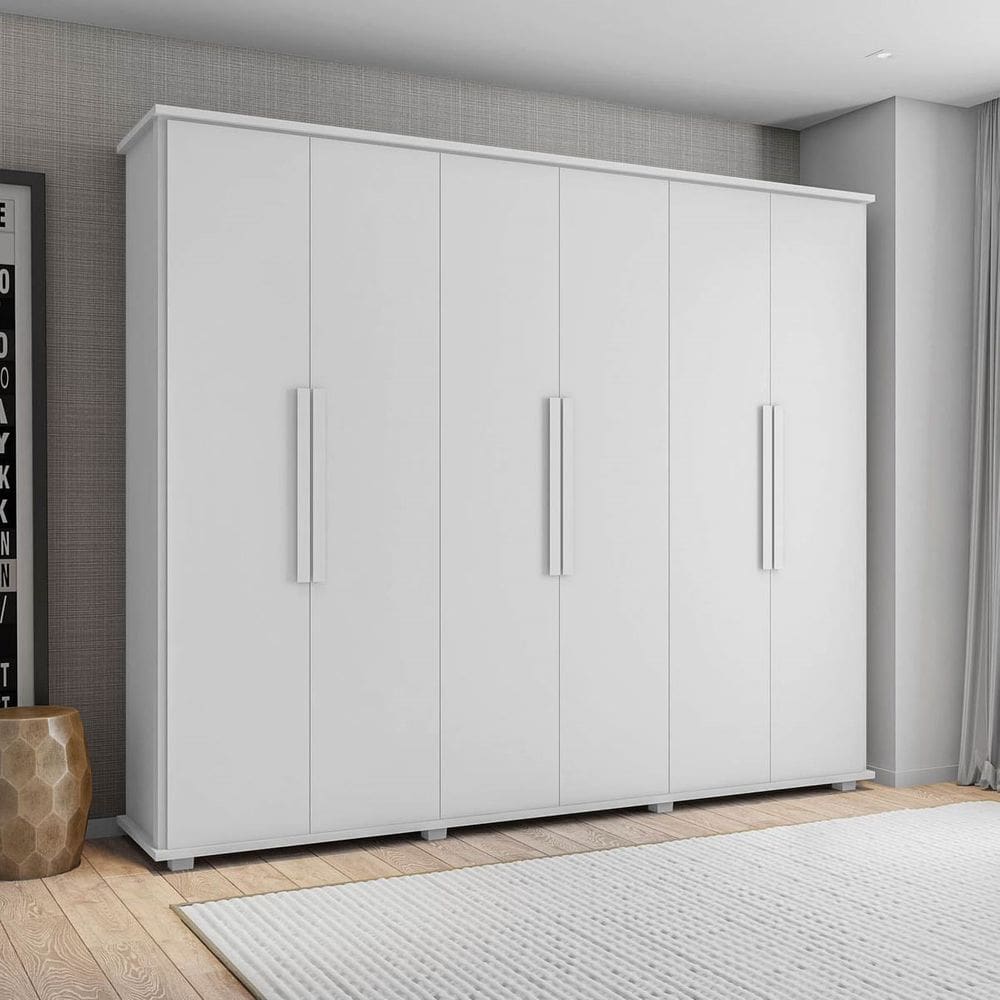 Guarda-Roupa Casal 6 Portas 4 Gavetas Canadá Rv Móveis