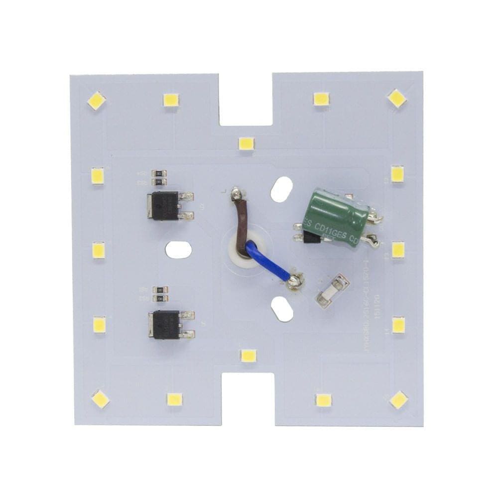Kit Placa LED Quadrado 8cm 20W Luz Branco Frio 127V Bronzearte