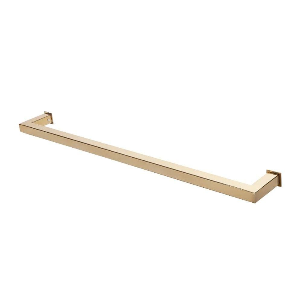 Porta Toalha Toalheiro de Banho Banheiro 60cm em Aço Inox Dourado Linha Larissa, esp 5,5 Stainless LA503737
