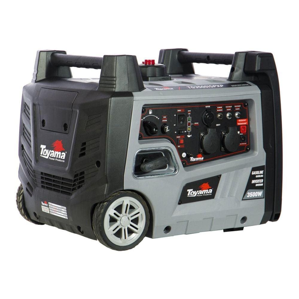 Gerador à Gasolina Digital TG3500ISPXP Monofásico 220v 60hz 3.5kw Partida Manual Cabinado com Rodas e Alça Toyama