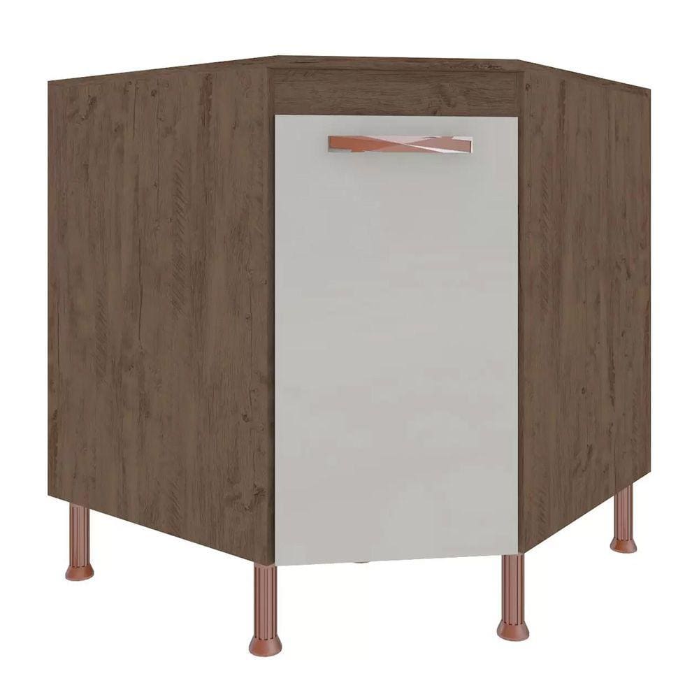 Balcão de Canto Marie Indekes Off White / Noce 83x73x53