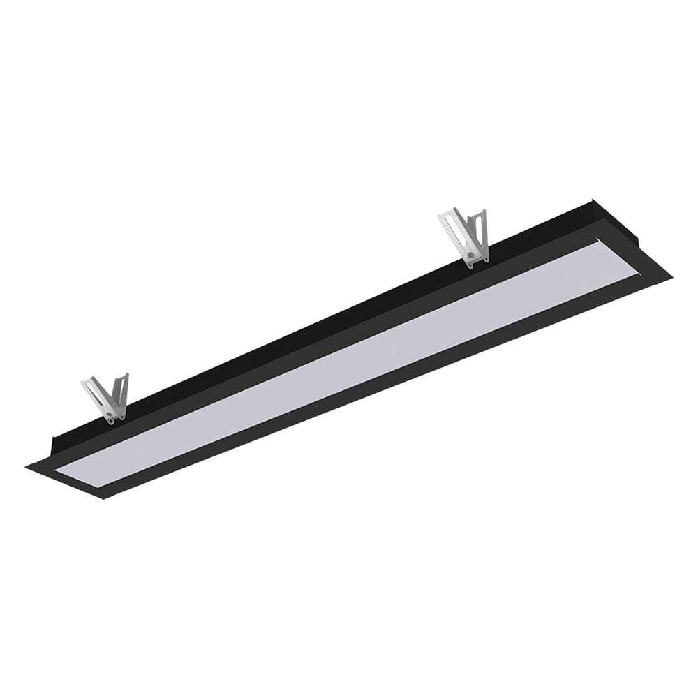 Luminária LED De Embutir Vetor 110 Linear 4000K Taschibra 100-240V Preta