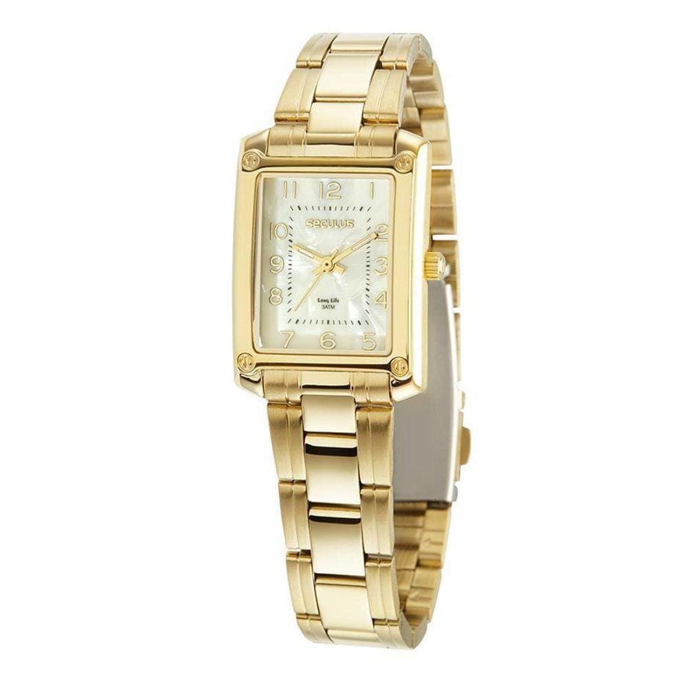 Relógio Seculus Feminino 44117Lpsvda1 Retangular