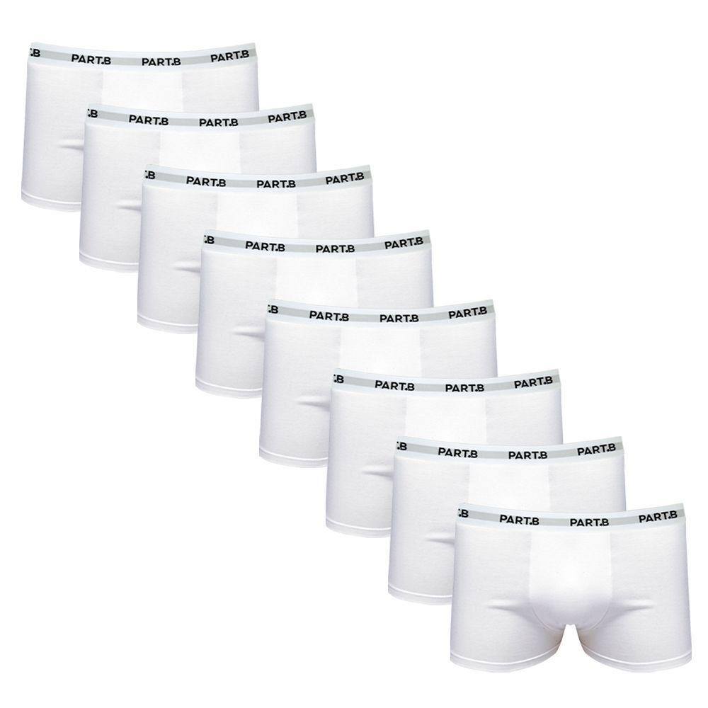Kit Com 8 Cuecas Boxer Part.B Soft Branco
