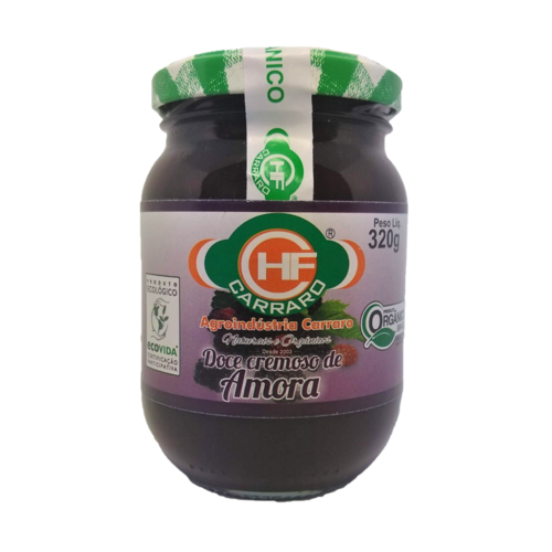 Doce Cremoso De Amora (chimia) Orgânico Hf Carraro 320 G