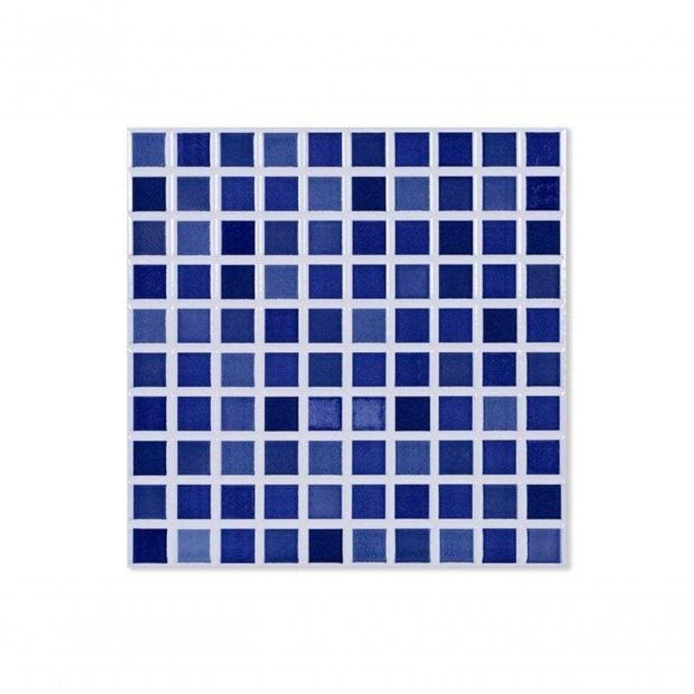 Piso Cerâmico Brilhante Borda Bold Raso 25X25Cm Azul