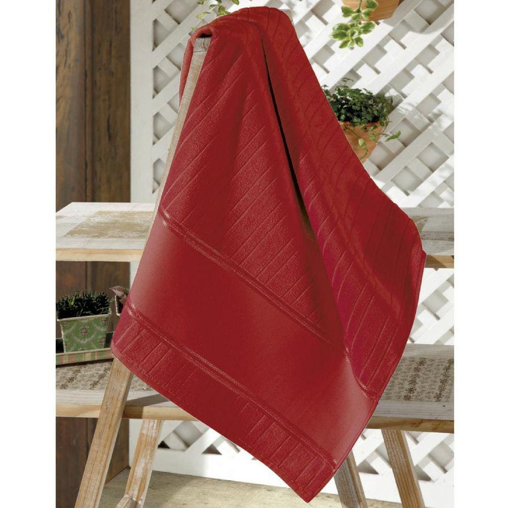 Toalha Rosto Dohler Velour Artesanalle Vermelho 50x80cm