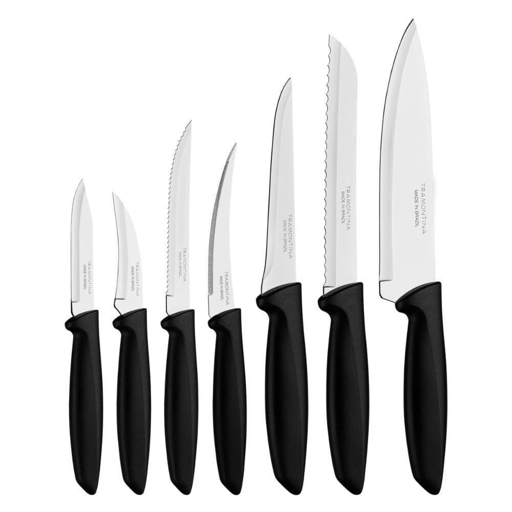 Jogo De Facas Tramontina Plenus Inox Preto 07pçs