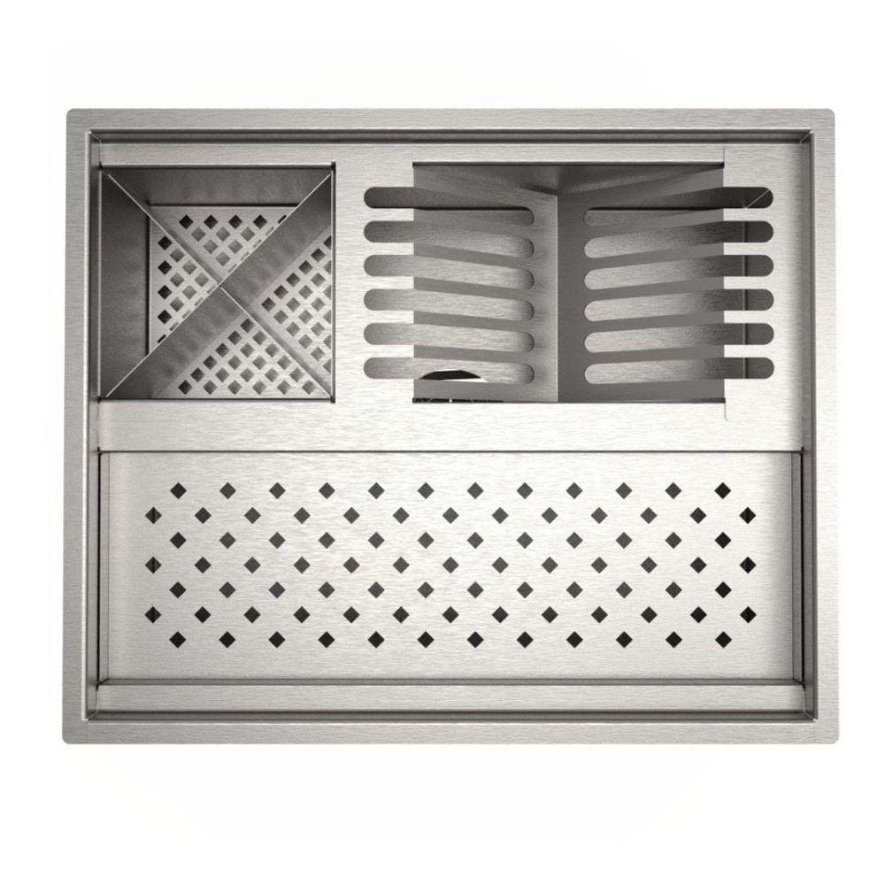 Calha Inox Quadrada Pia 48 Cm Gourmet Com Válvula