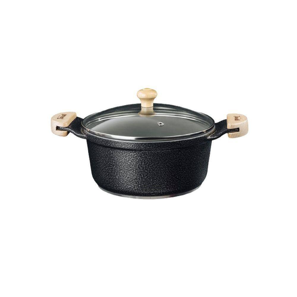 Caçarola Preto Craqueado Antiaderente Cerâmica Javali Am18Cm