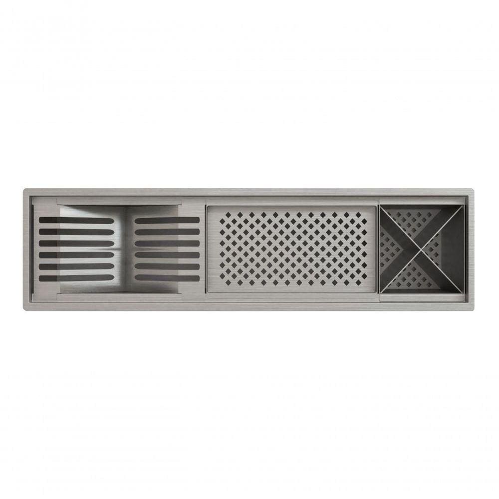 Canal Organizador Acetinado Em Inox Calha Organizado